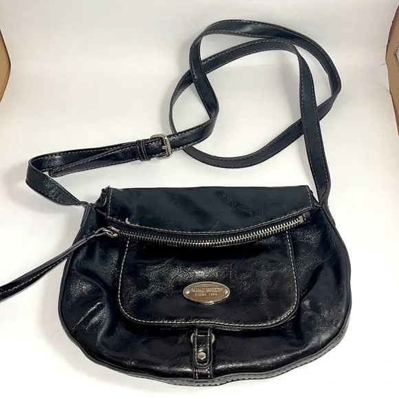 Women’s Nine West black leather cross body purse bag - Picture 4 of 4